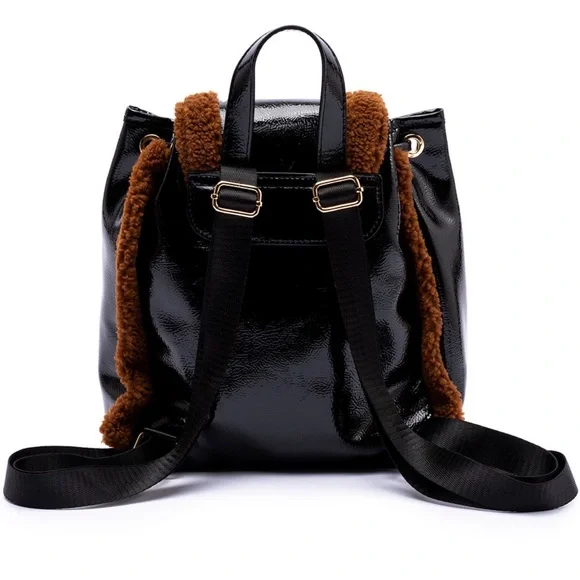 SKINNYDIP LONDON Scarlett Small Fluff Trim Backpack- never opened! - Picture 6 of 8